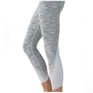 lululemon athletica Gray and White Leggings